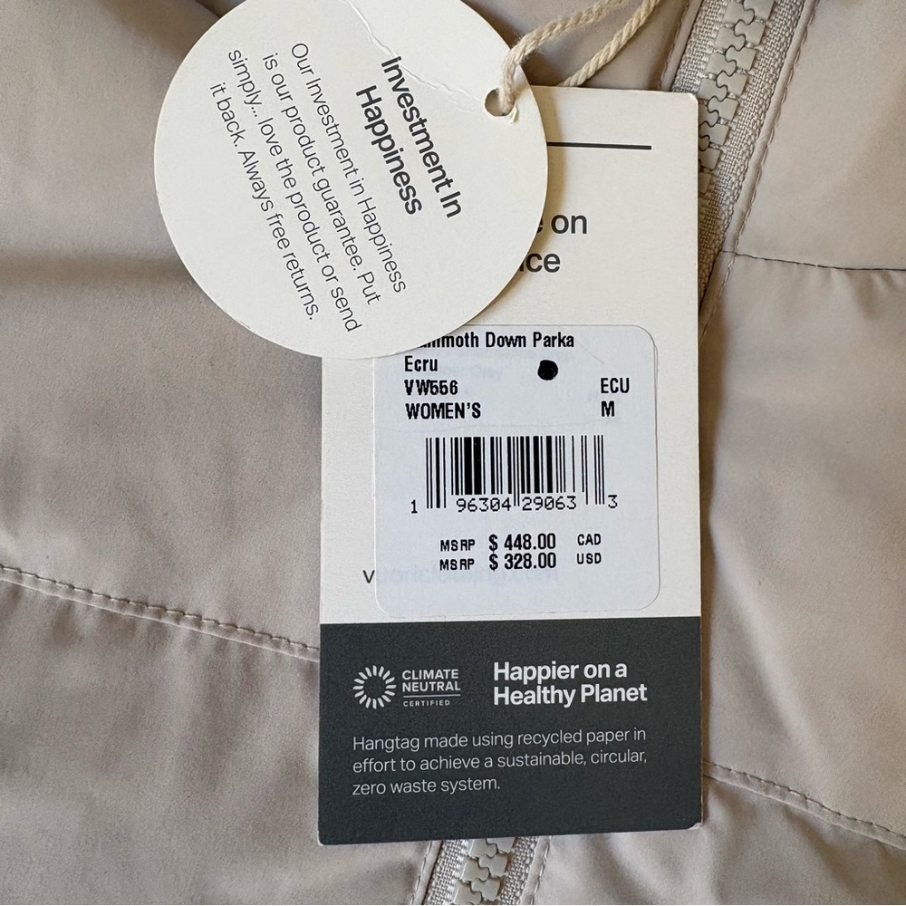 Vuori Mammoth Down Parka in Ecru - Picture 7 of 10